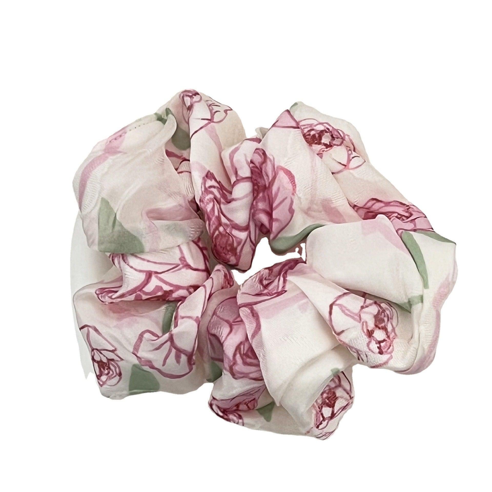 Scrunchie|SUGAR SUGAR, Rosy Kiss -pink floral hair donut