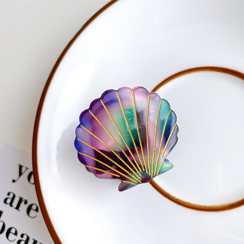 SUGAR SUGAR, Mermaid Clip -purple seashell hair clip