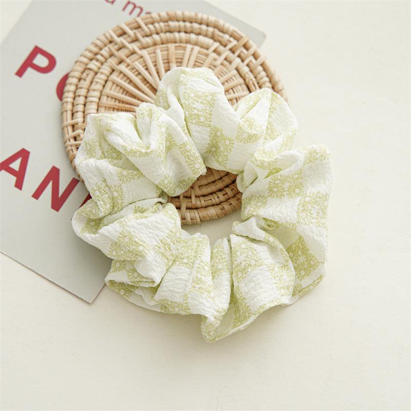 Scrunchie|SUGAR SUGAR, Summer Dream -light green floral hair donut