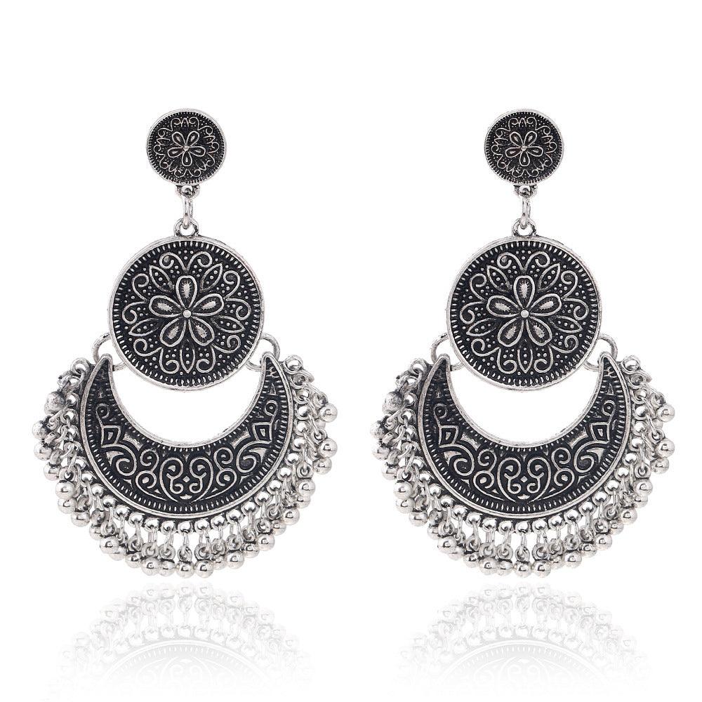 FRENCH RIVIERA|Avery -bohemian silver earrings with pearls