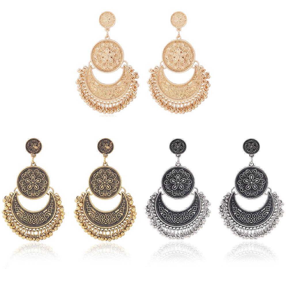 FRENCH RIVIERA|Avery -bohemian gold-colored earrings with pearls