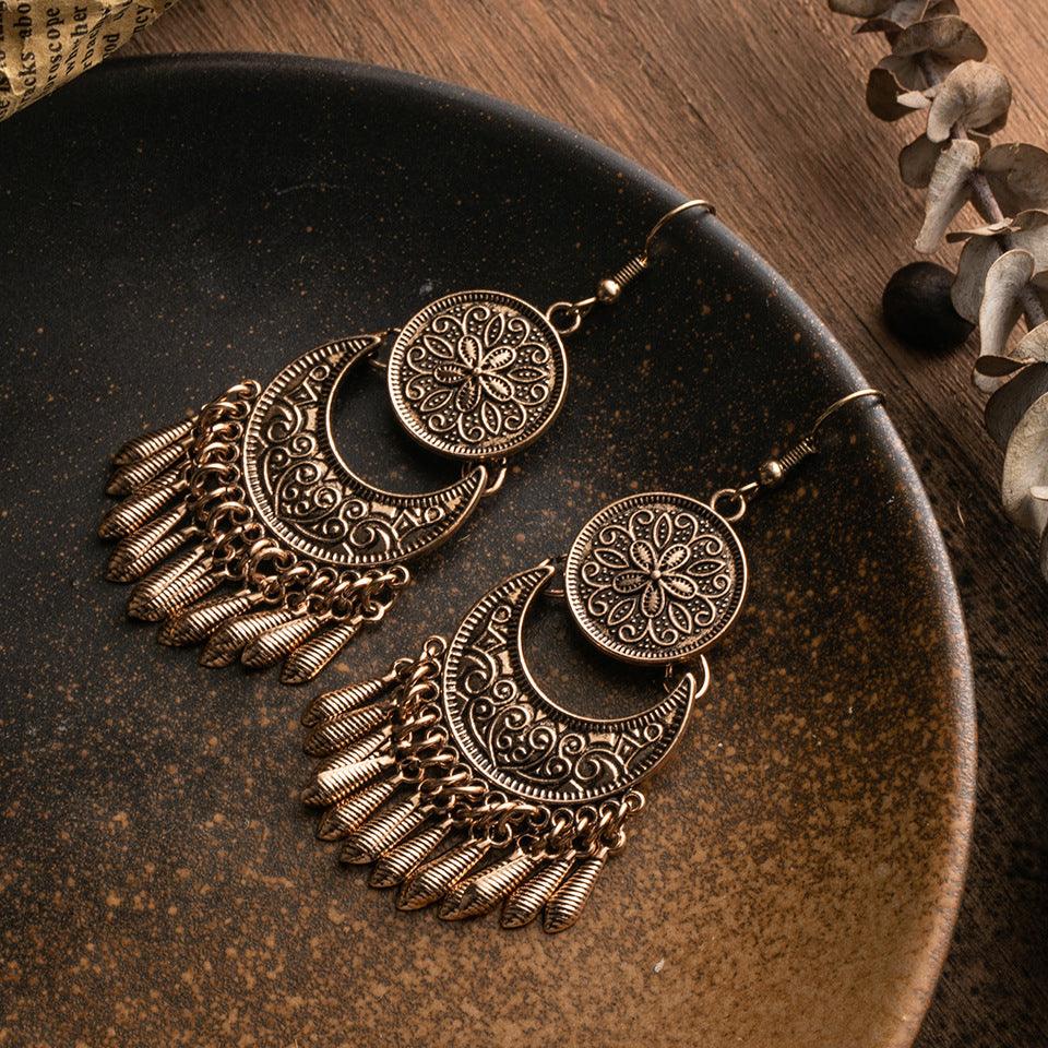 FRENCH RIVIERA|Luna bohemian copper earrings