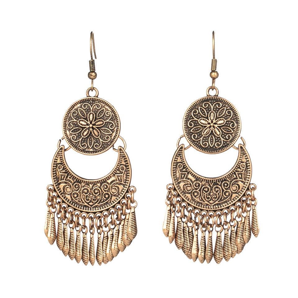 FRENCH RIVIERA|Luna bohemian copper earrings