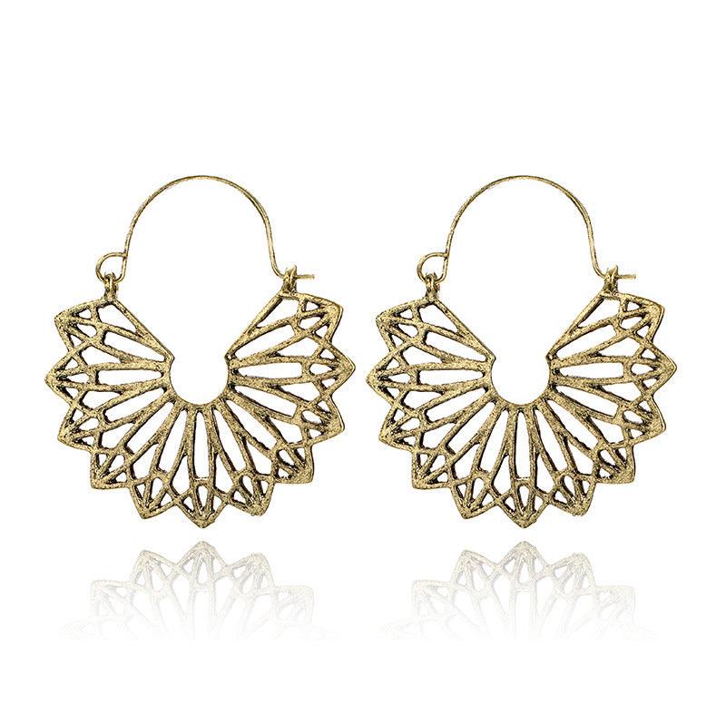 FRENCH RIVIERA|Skye bohemian hanger earrings (antique gold)