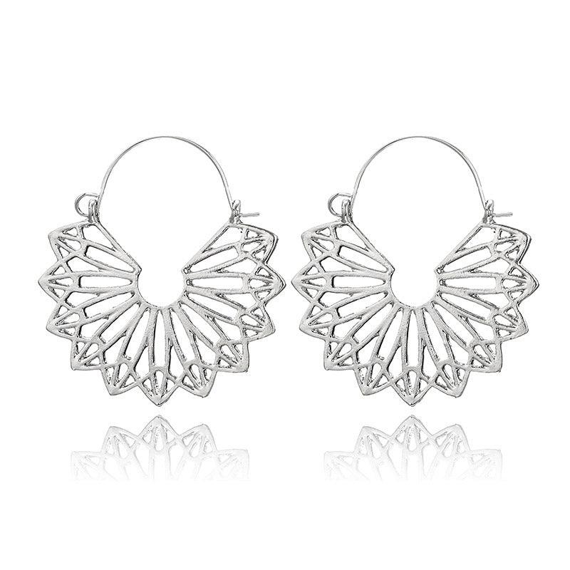 FRENCH RIVIERA|Skye bohemian hanger earrings (antique silver)