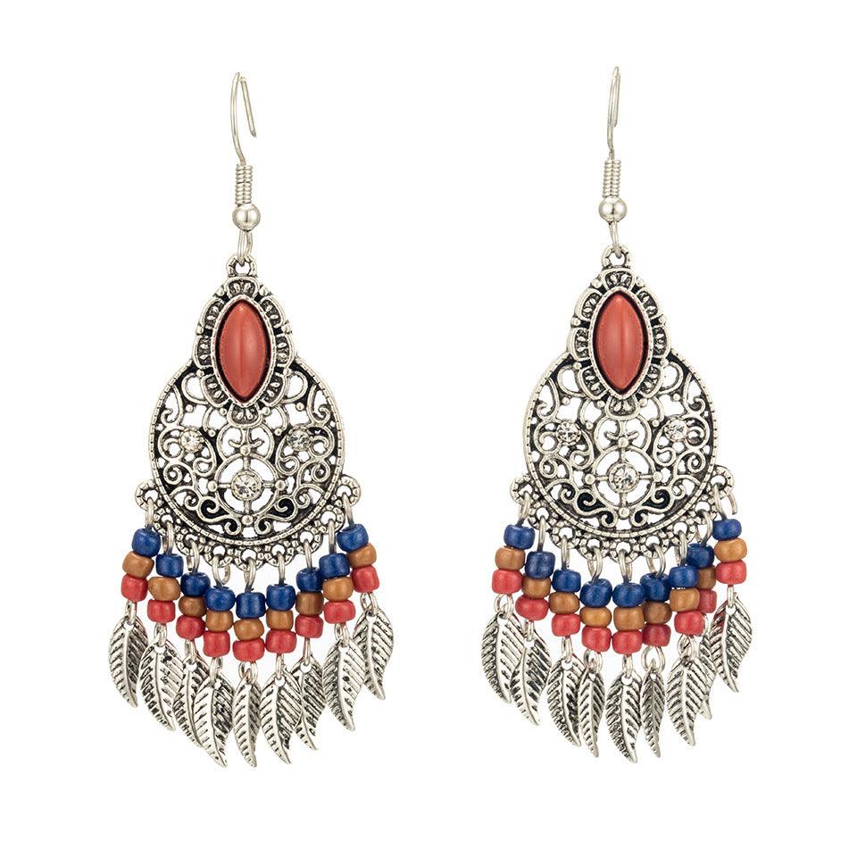 FRENCH RIVIERA|Clover Bohemian Earrings (antique silver)