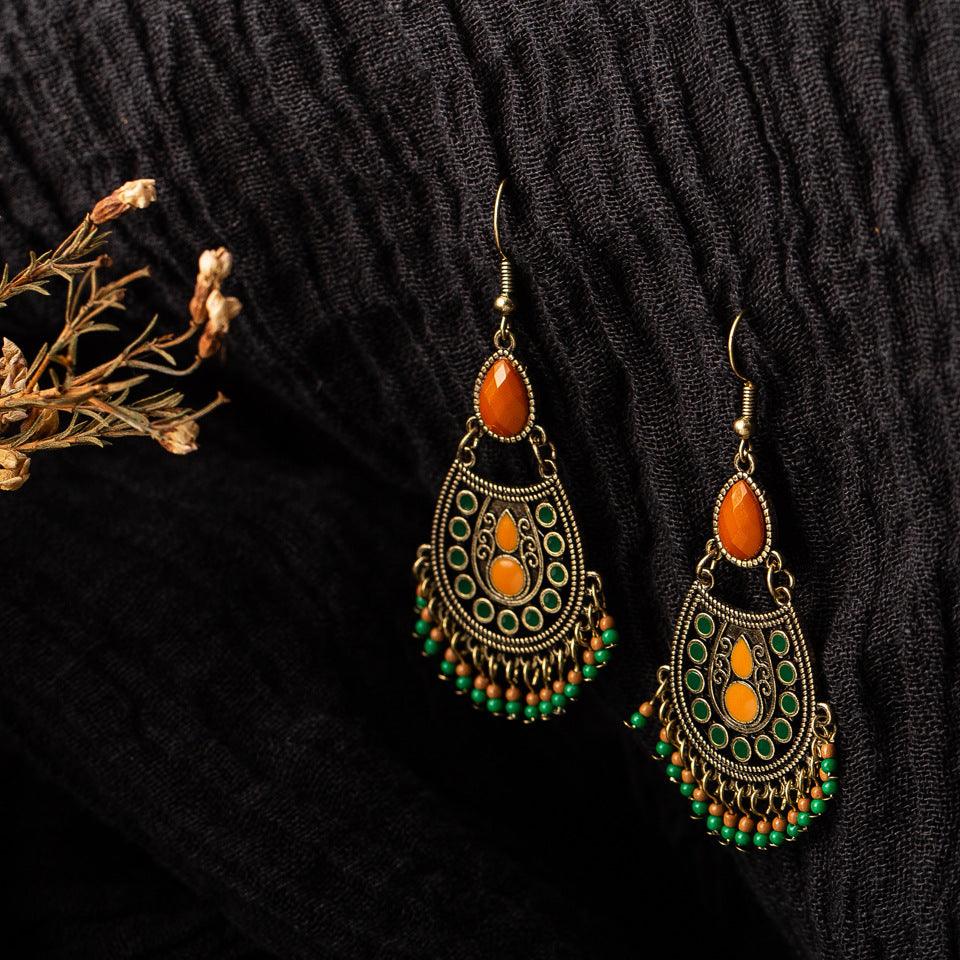 FRENCH RIVIERA|Sunset Bohemian Earrings (antique gold)