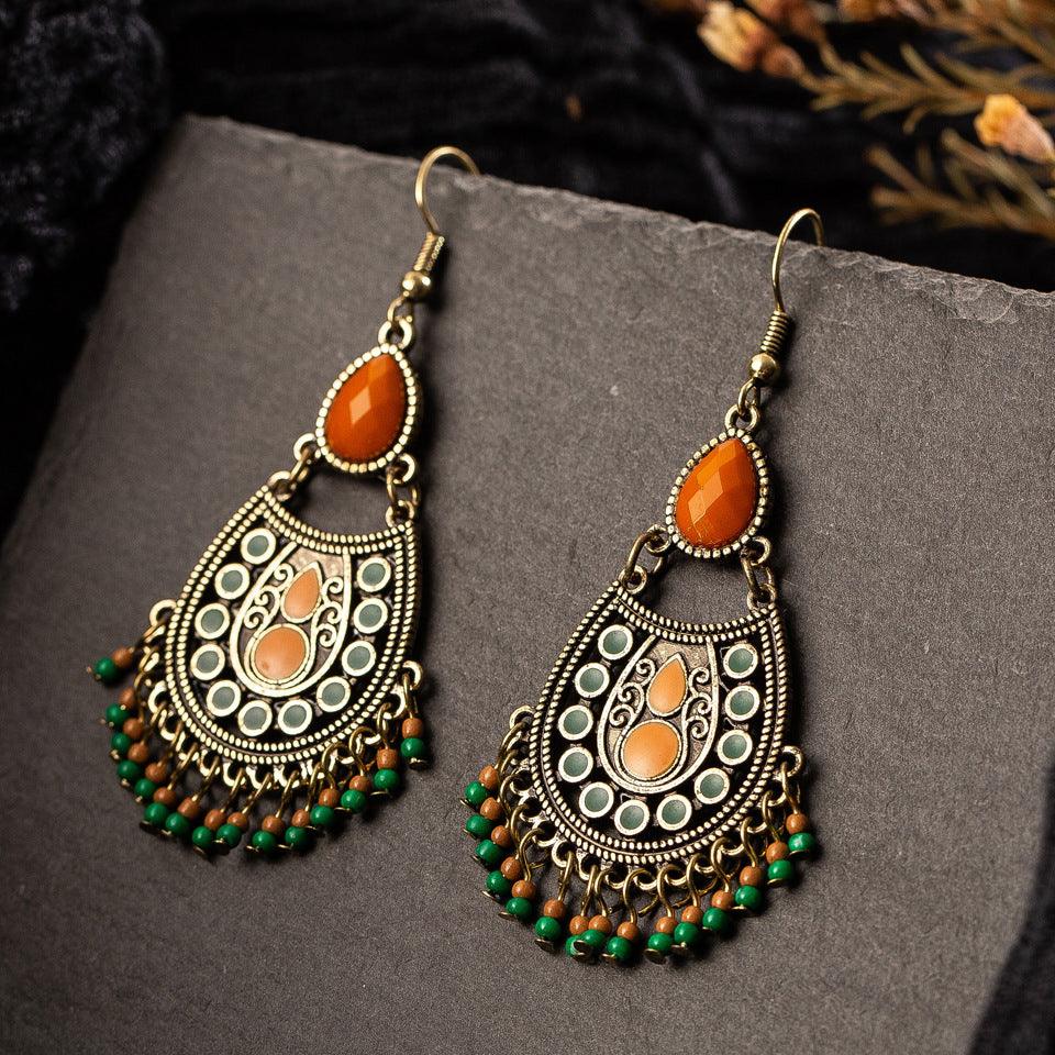 FRENCH RIVIERA|Sunset Bohemian Earrings (antique gold)