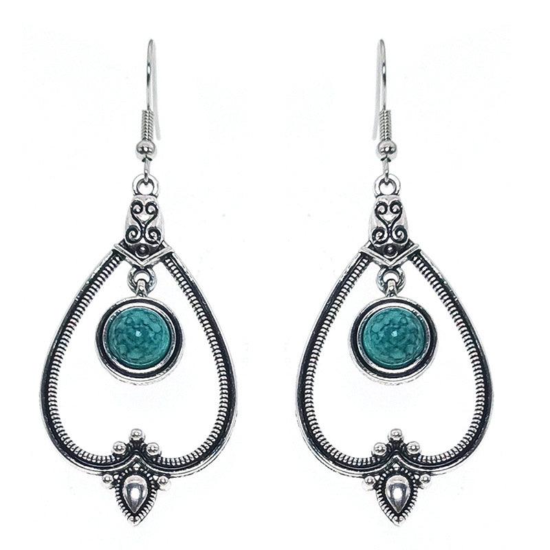 FRENCH RIVIERA|Hero bohemian earrings with turquoise decorations