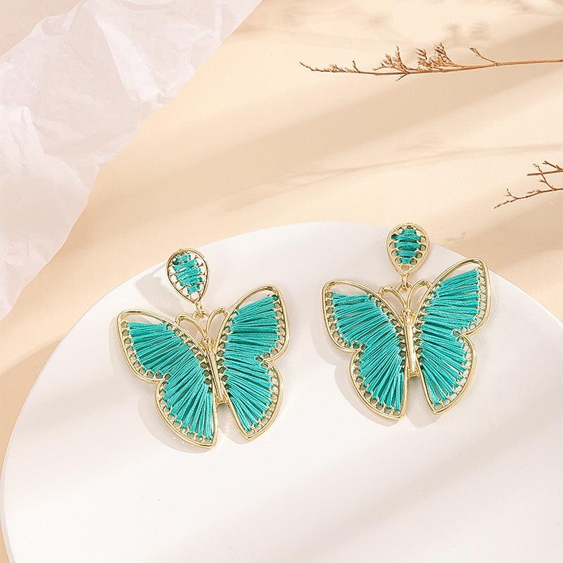 FRENCH RIVIERA|Festival Butterfly turquoise butterfly earrings