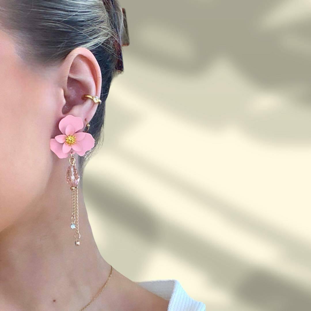 FRENCH RIVIERA|Summer Love -pink flower earrings