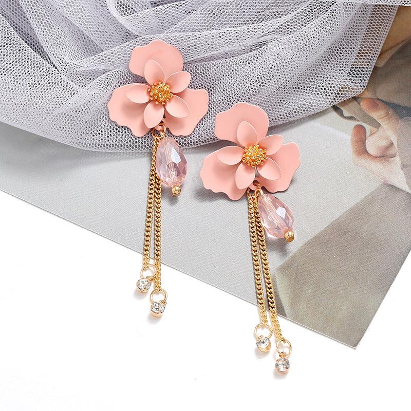 FRENCH RIVIERA|Summer Love -pink flower earrings