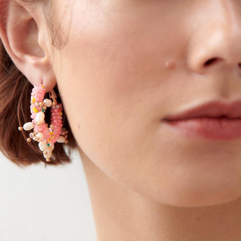 FRENCH RIVIERA|Holiday in Saint Tropez pink earrings