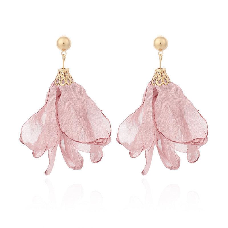 FRENCH RIVIERA|Alisa -pink flower earrings