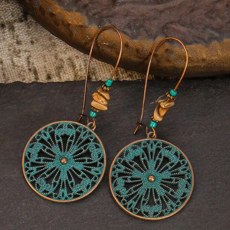 FRENCH RIVIERA|Hazel - bohemian antique copper earrings