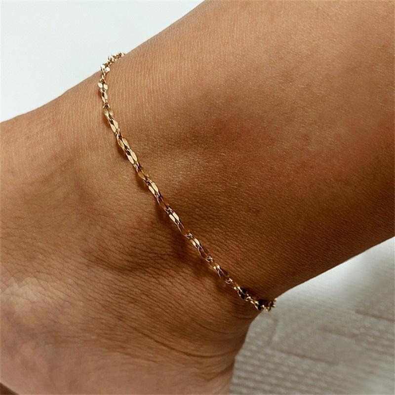 FRENCH RIVIERA|Sienna - graceful surgical steel anklet (rose gold)