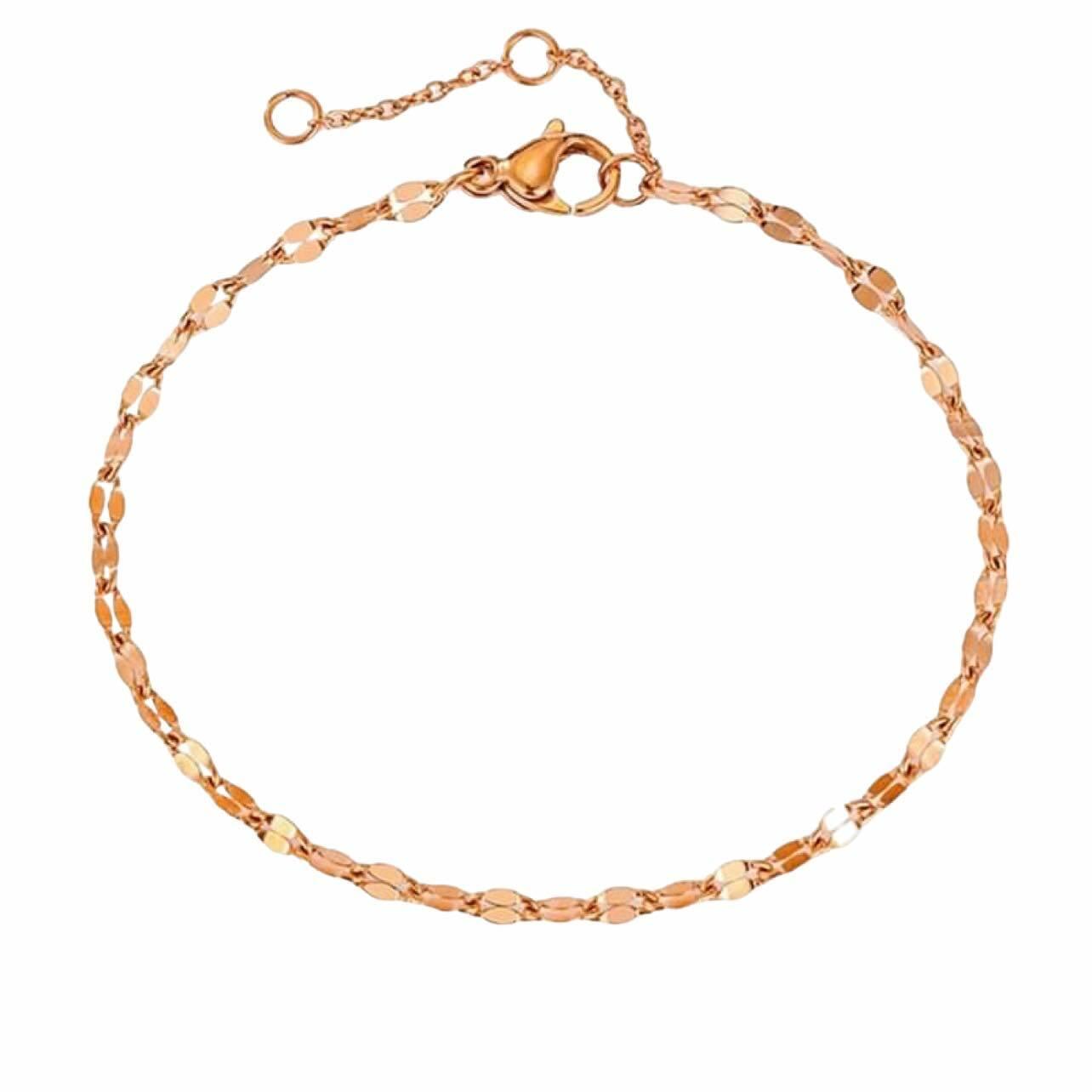 FRENCH RIVIERA|Sienna - graceful surgical steel anklet (rose gold)