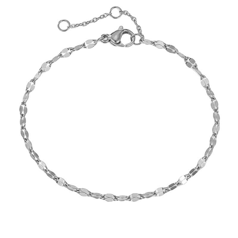 FRENCH RIVIERA|Sienna - graceful surgical steel anklet (silver)