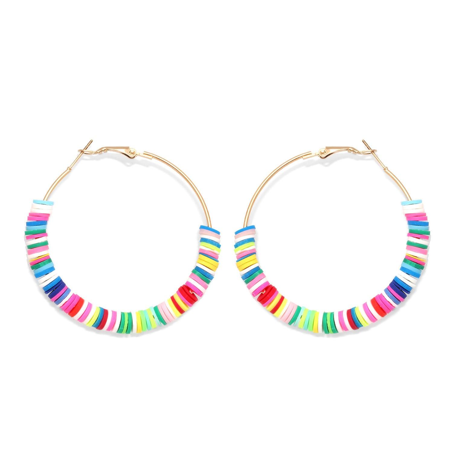 FRENCH RIVIERA|Beach Dreams colorful hoop earrings