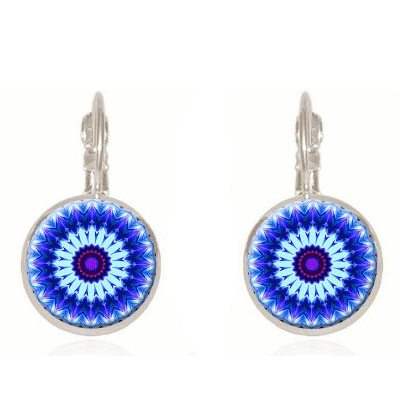 Earrings, Evil eye -dark blue eye earrings