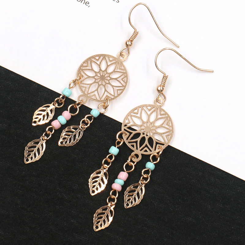 FRENCH RIVIERA|Alizee gold-tone dreamcatcher earrings