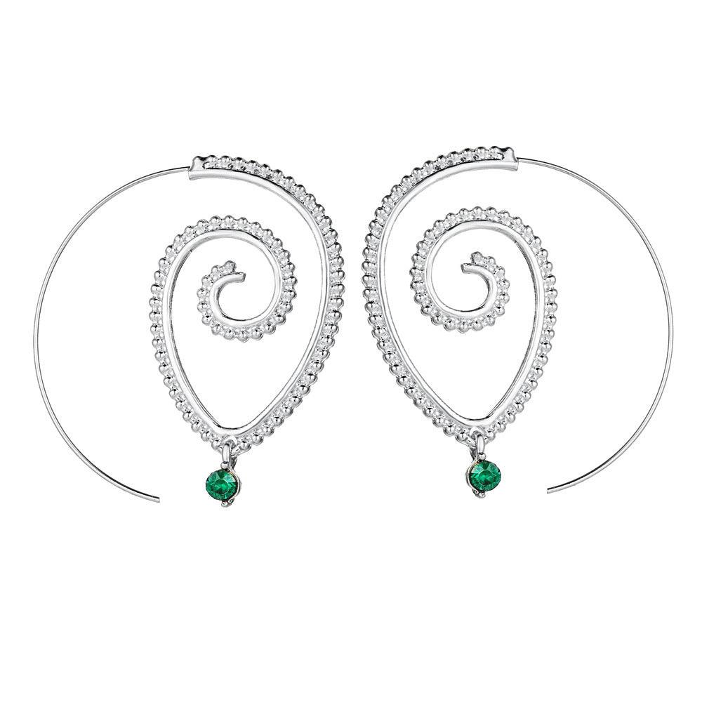 FRENCH RIVIERA|Bali Dreams Bohemian Spiral Earrings (Silver)