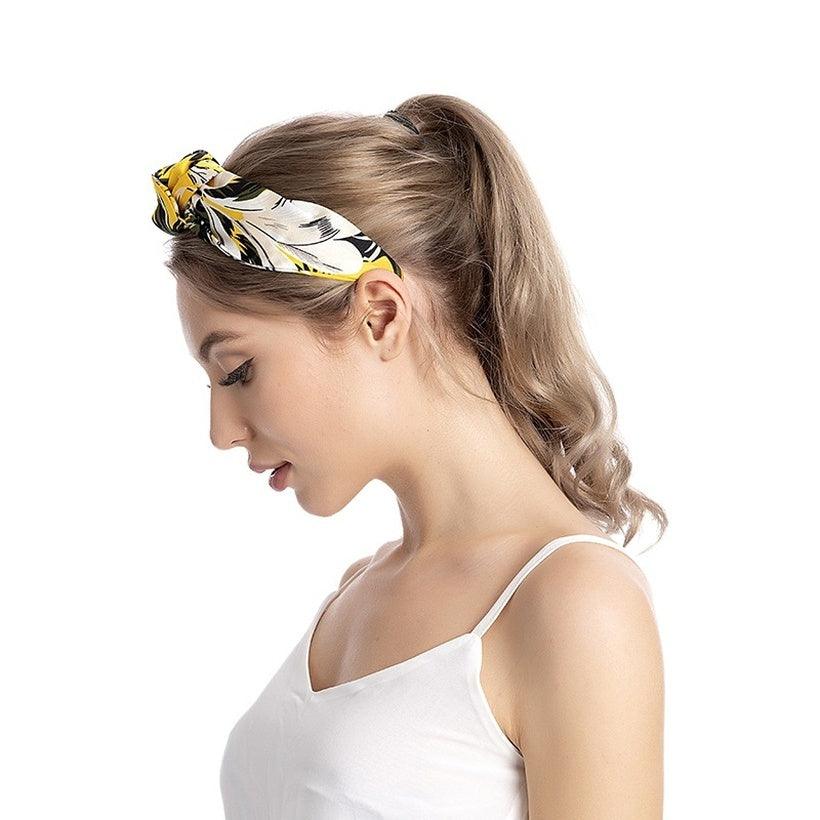 Headband|SUGAR SUGAR, Waikiki yellow floral knot headband