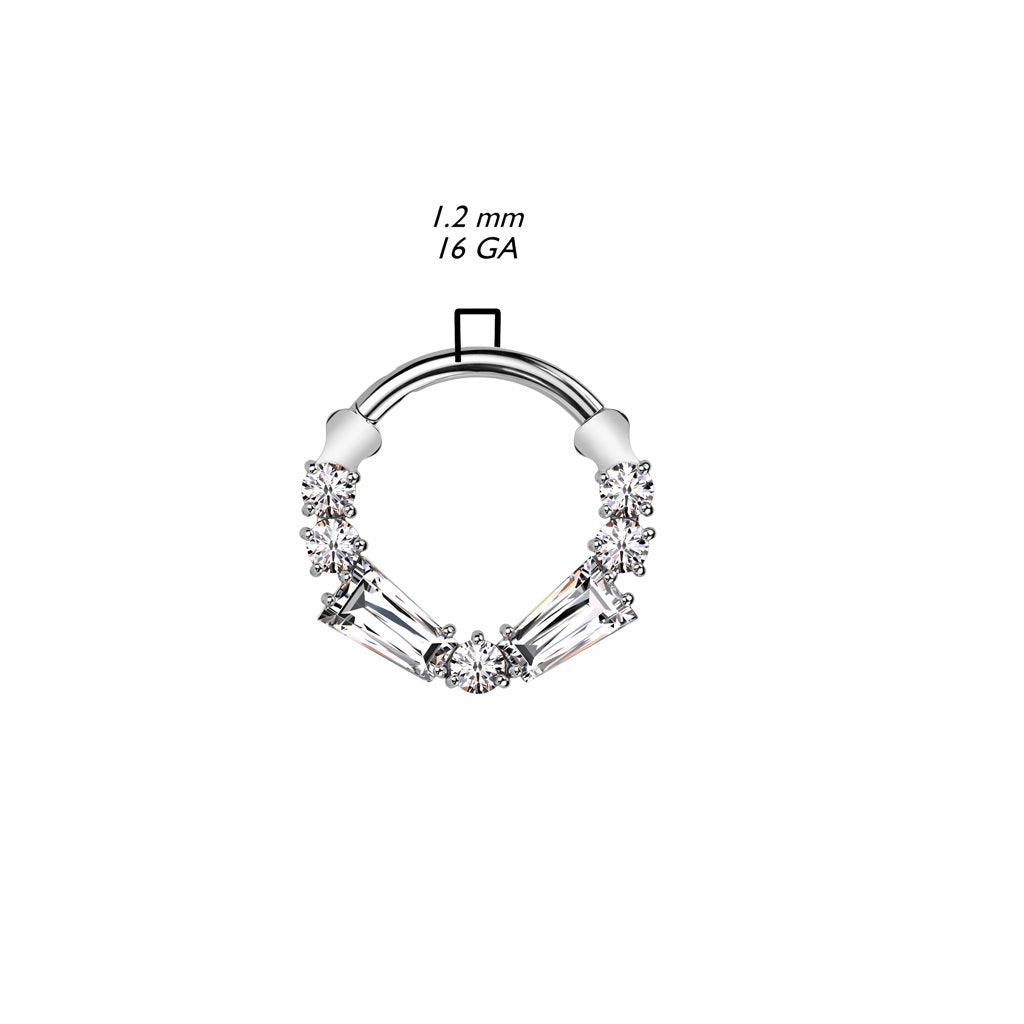 Piercing ring 1.2mm, Titanium Deluxe Hoop -titanium clicker