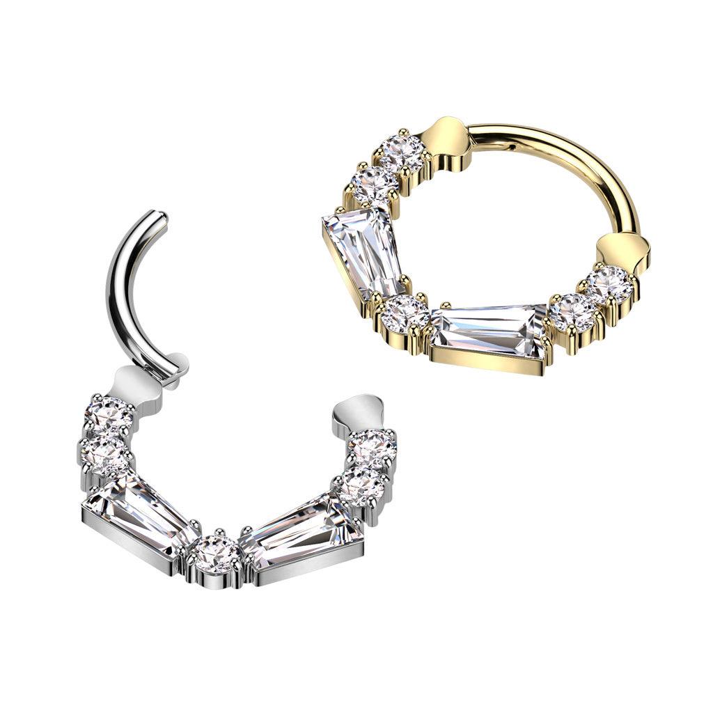 Piercing ring 1.2mm, Titanium Deluxe Hoop -titanium clicker