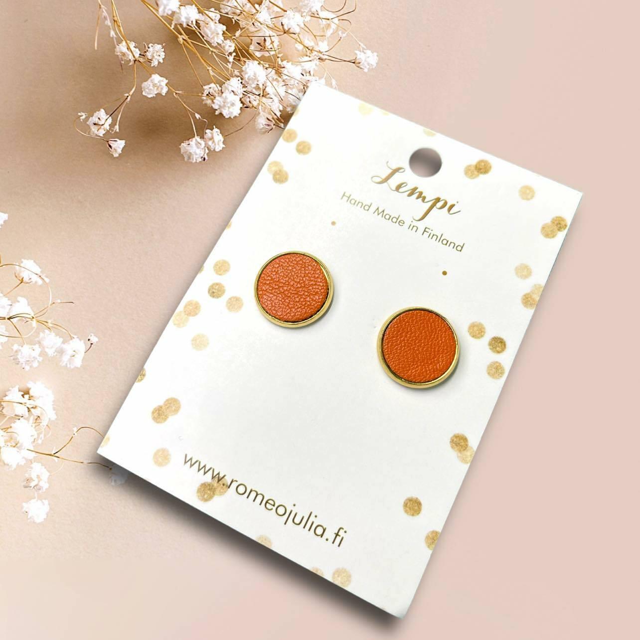 LEMPI earrings, Veera (gold / orange, S)