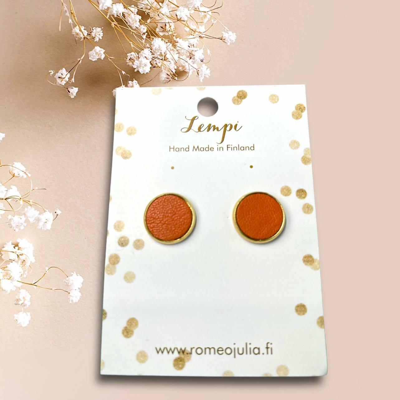 LEMPI earrings, Veera (gold / orange, S)