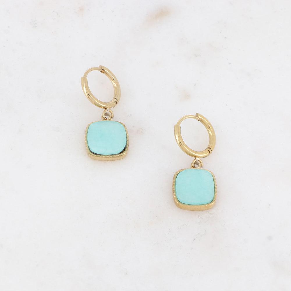 Earrings, BOHM PARIS|Boucles Chloefina - amazonite earrings