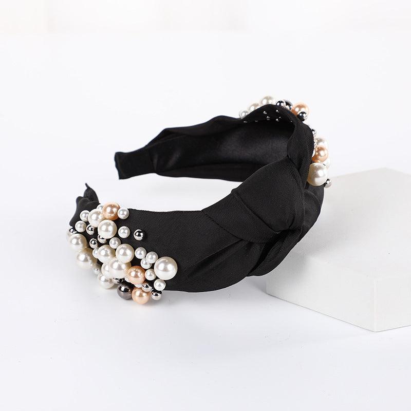 SUGAR SUGAR®, Leeah Hairband -black headband with pearls