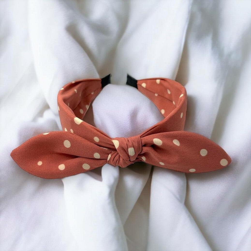 SUGAR SUGAR®, Lyla Hairband - coral comfy headband with bow