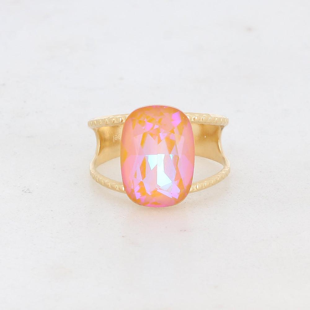 BOHM PARIS|Bague Rosie - opalescent crystal ring (peach)