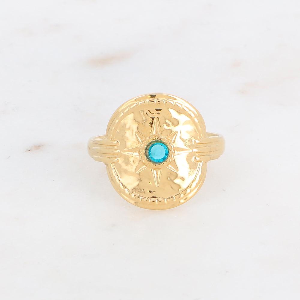 BOHM PARIS|Bague Calandra -surgical steel ring with turquoise stone