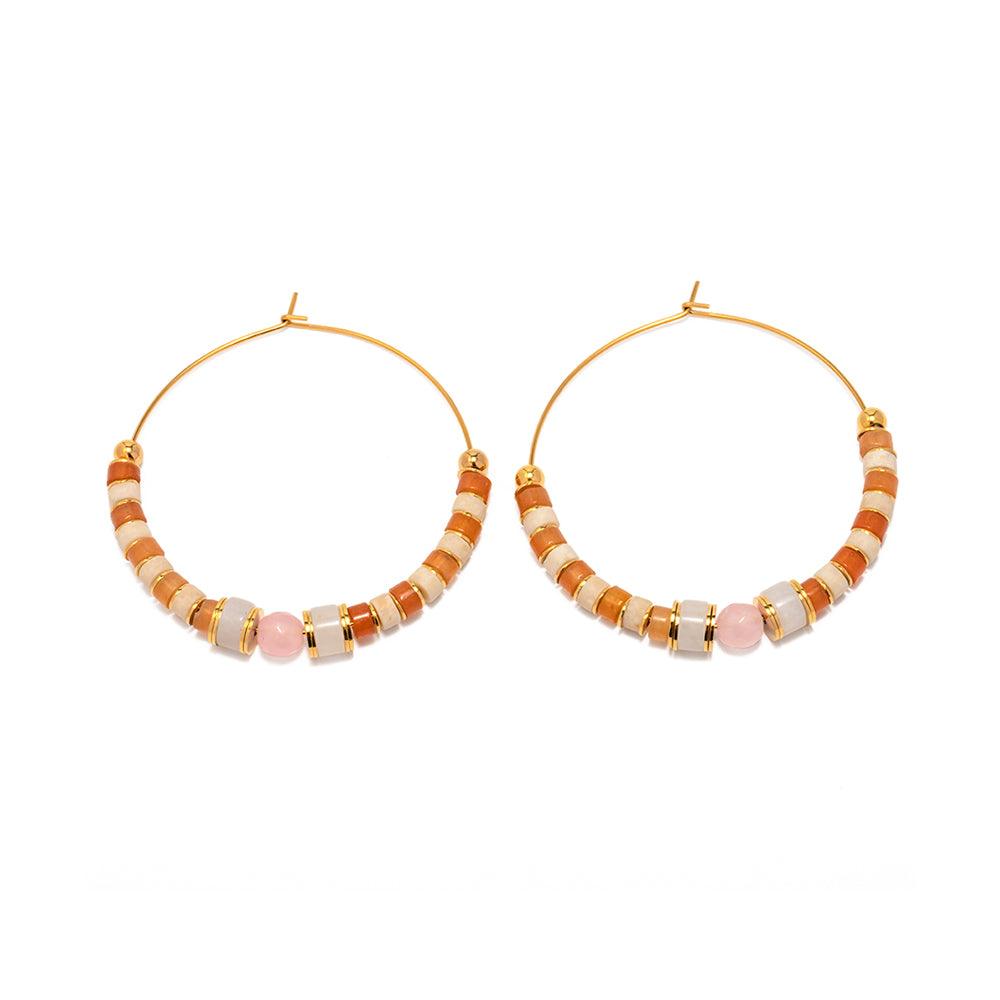 FRENCH RIVIERA|Jordyn -orange surgical steel rings