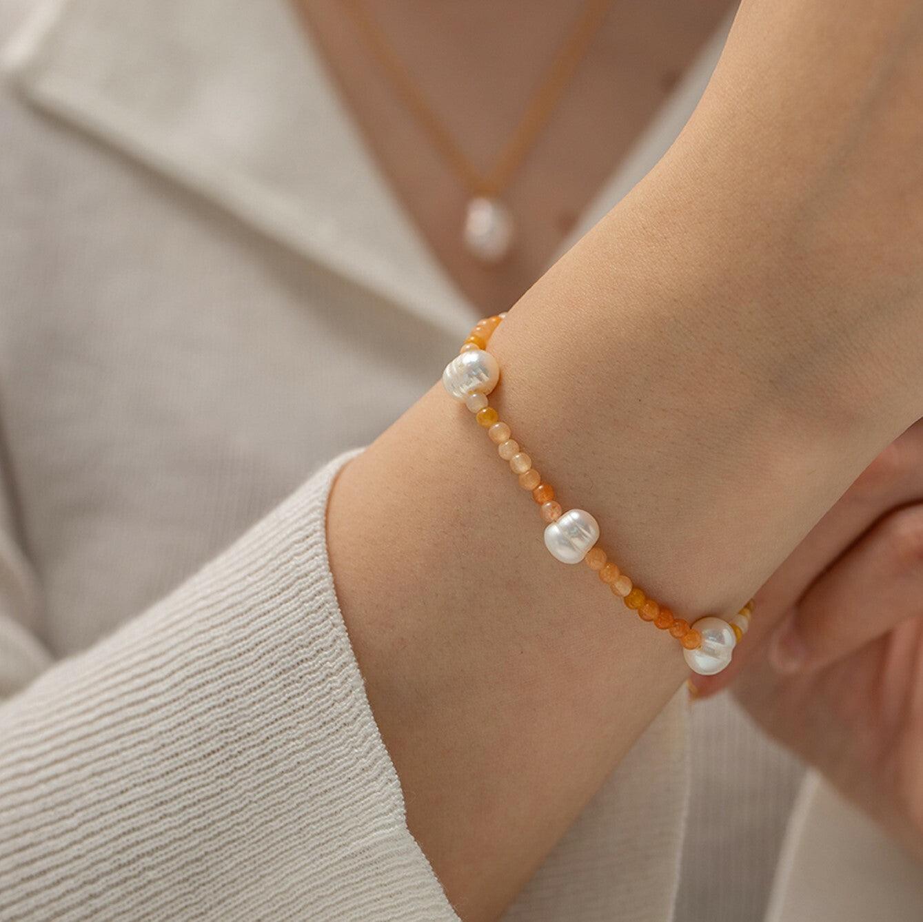 FRENCH RIVIERA|Rory Bracelet -natural stone bracelet made of surgical steel