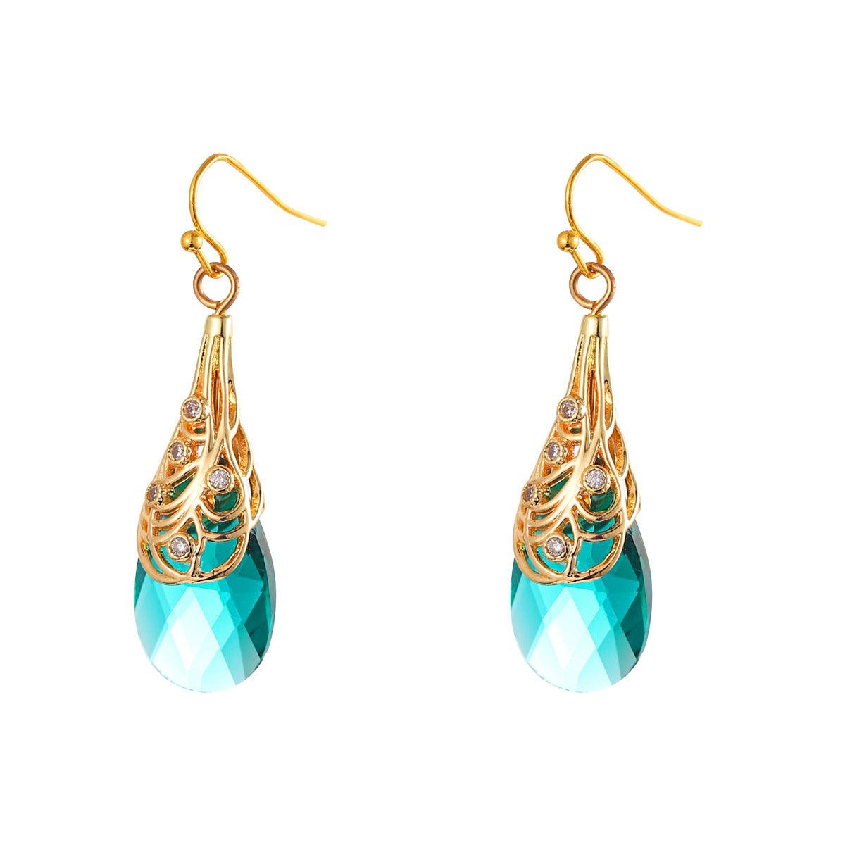 FRENCH RIVIERA|Scarlett Earrings -green drop earrings