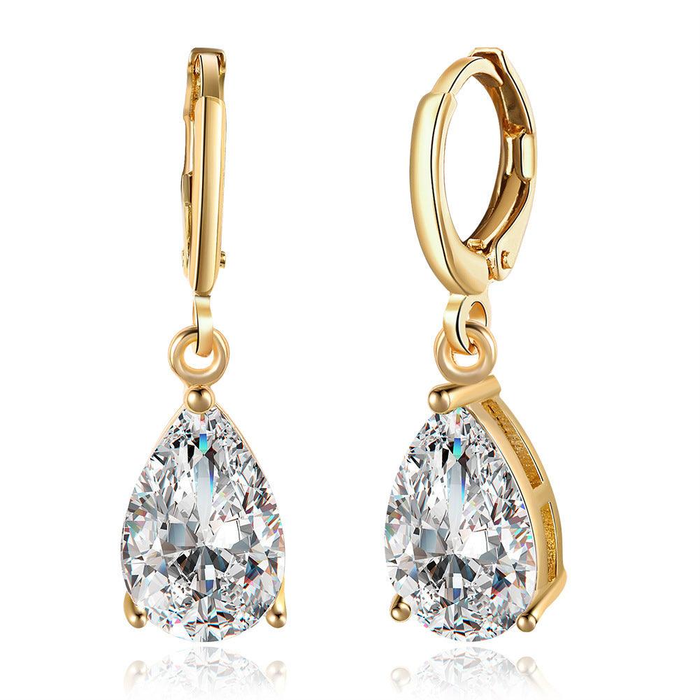 FRENCH RIVIERA|Vanessa Earrings -clear drop earrings