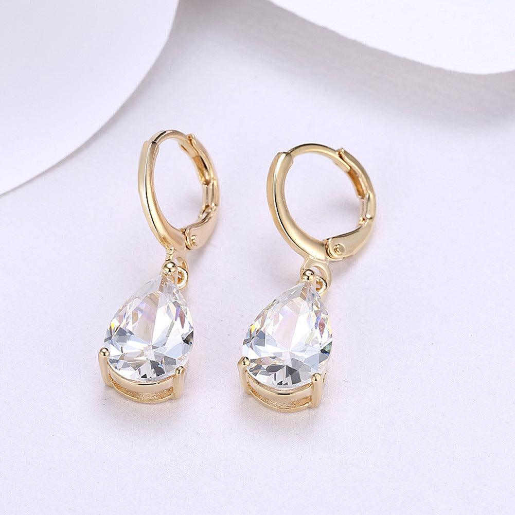 FRENCH RIVIERA|Vanessa Earrings -clear drop earrings