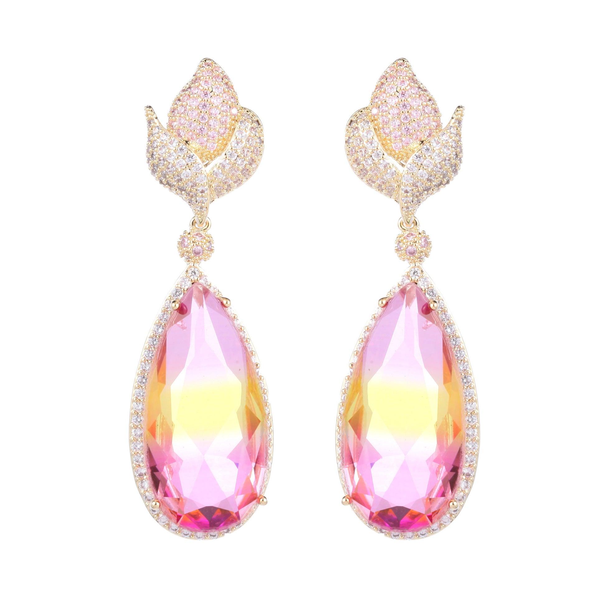 FRENCH RIVIERA|Lux Earrings -vaaleanpunaiset juhlakorvakorut