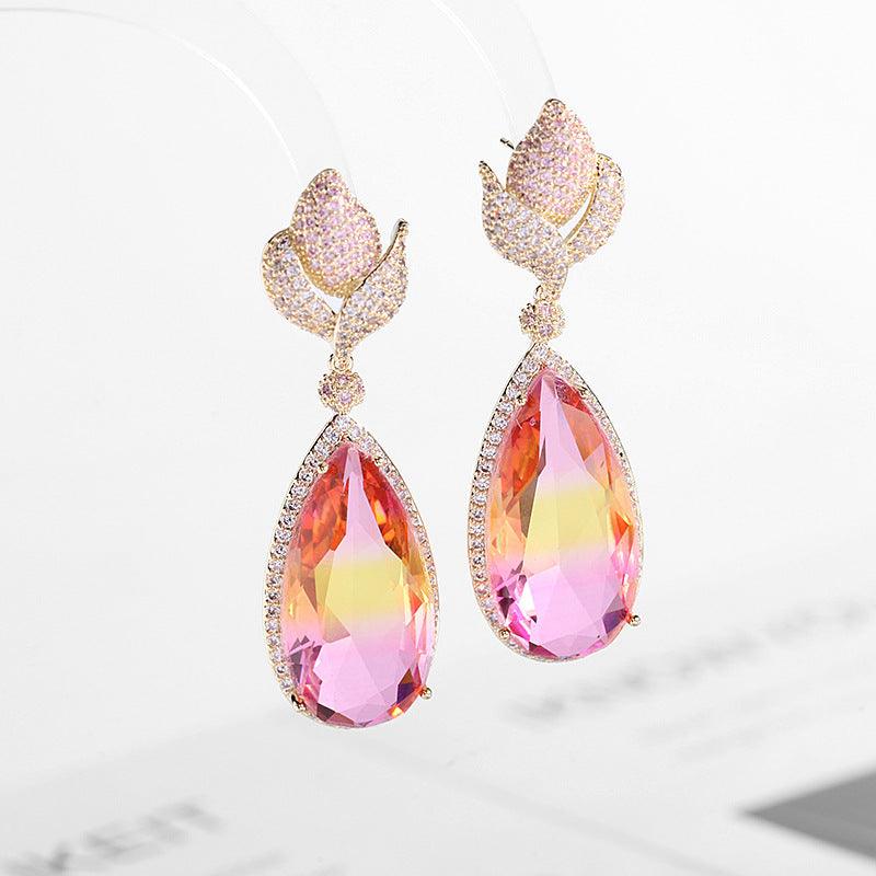 FRENCH RIVIERA|Lux Earrings -vaaleanpunaiset juhlakorvakorut