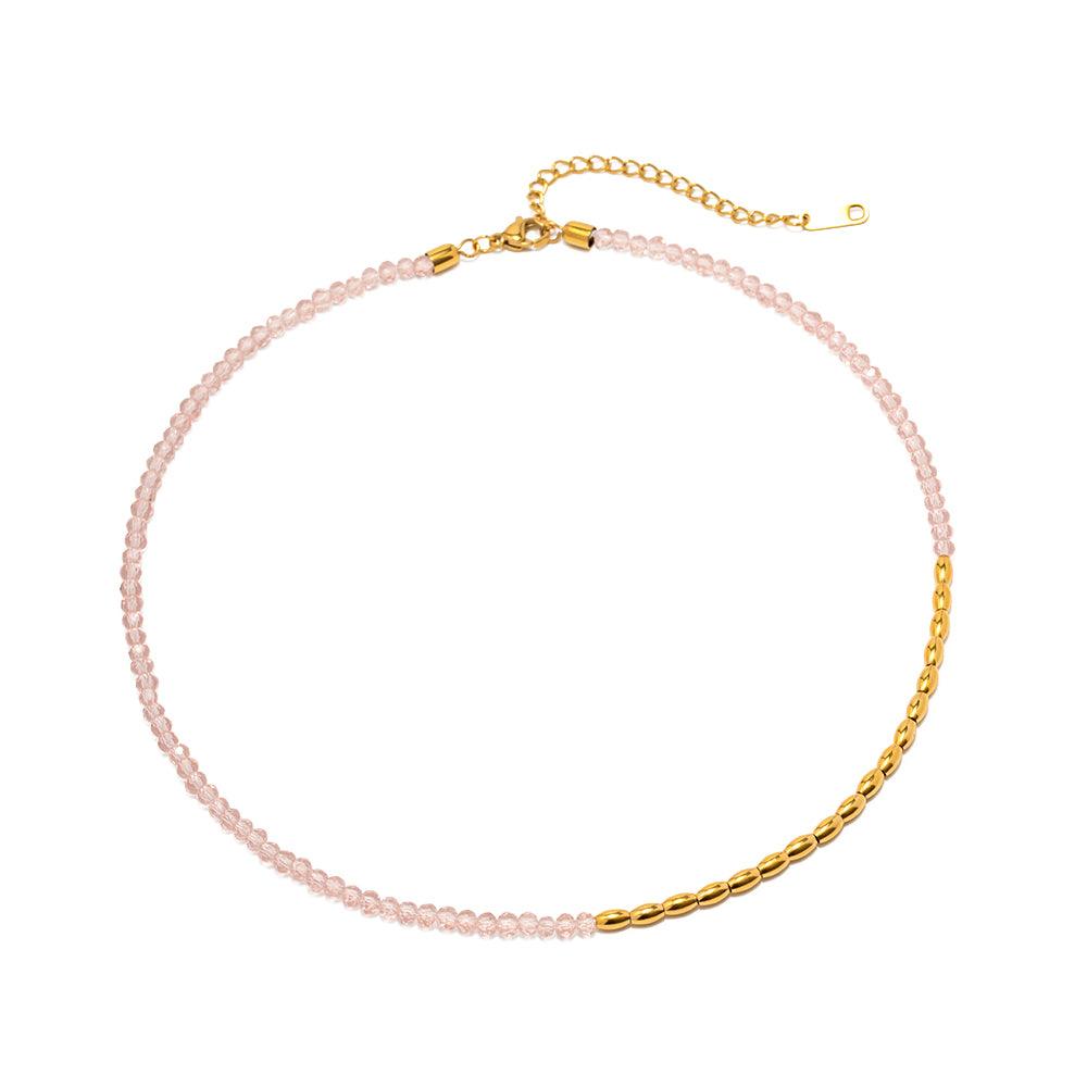 FRENCH RIVIERA | Rosanna pink necklace made of surgical steel