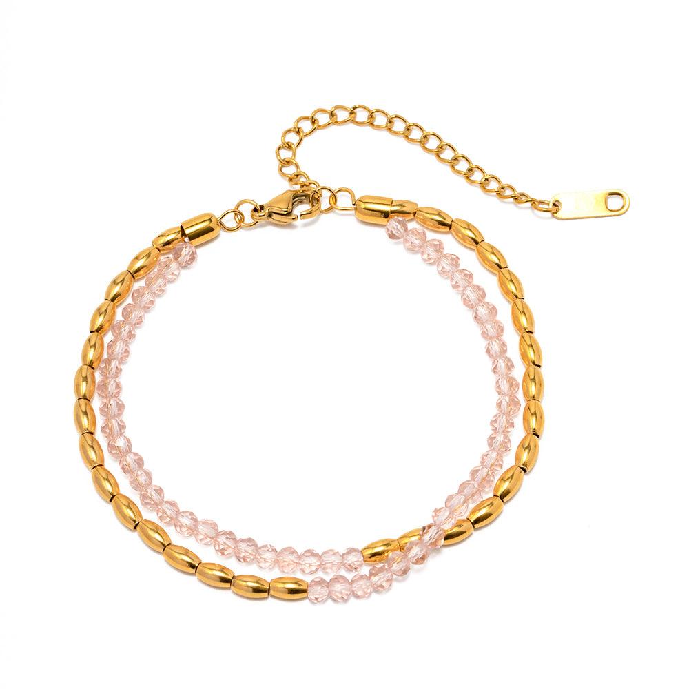 FRENCH RIVIERA|Rosanna pink bracelet made of surgical steel