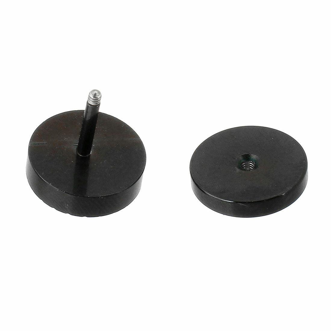 Earring|Thomas Earring -black fake plug with decorative cuts