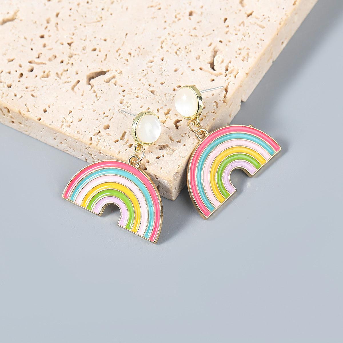 Earrings, Rainbow - colorful rainbow earrings