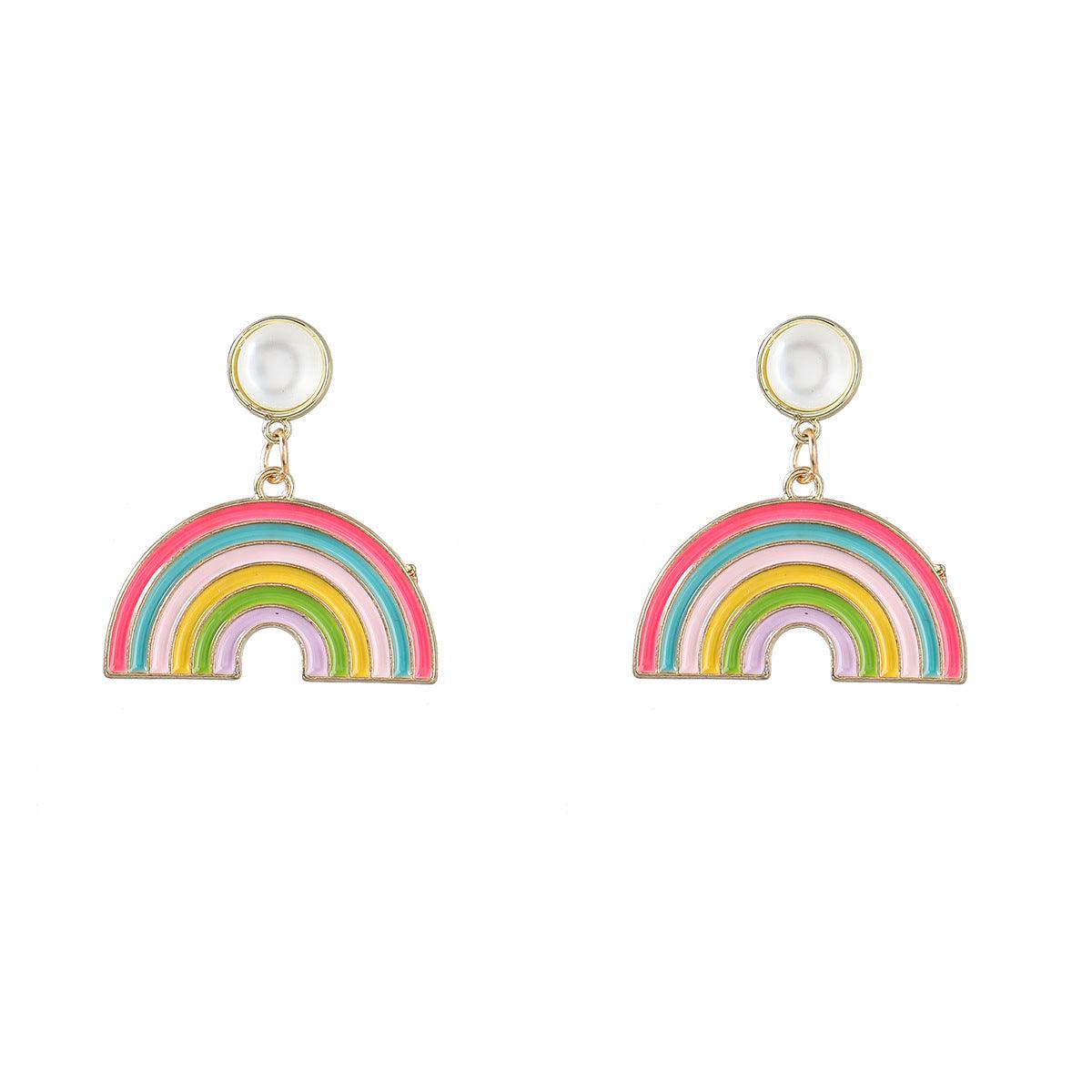 Earrings, Rainbow - colorful rainbow earrings