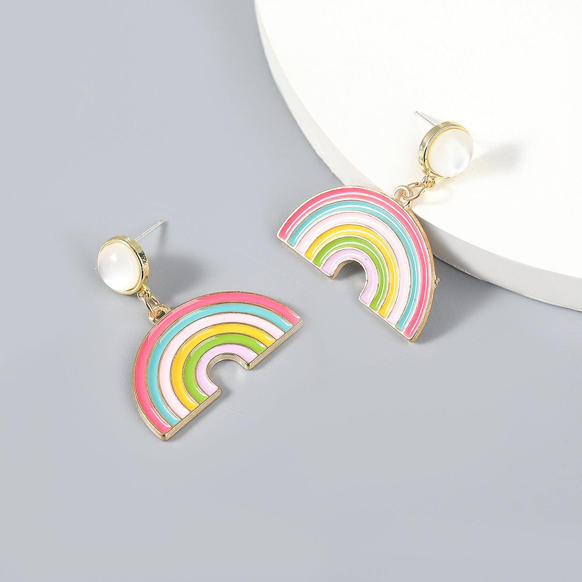 Earrings, Rainbow - colorful rainbow earrings