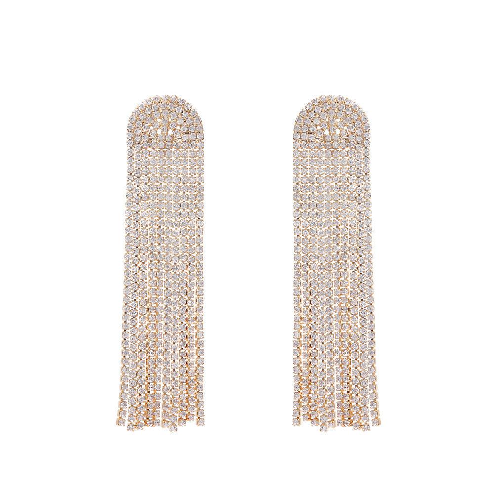 FRENCH RIVIERA|Skyla Earrings -clear rhinestone earrings